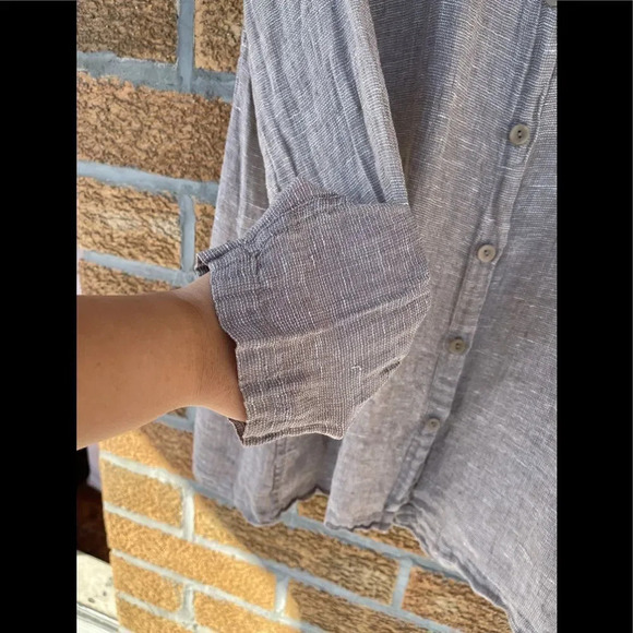 Flax button down shirt medium - Picture 8 of 9